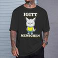 Igitt Menschen Katze Lustige Spruch Katzen T-Shirt Geschenke für Ihn