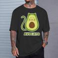 Lustiges Avocato-Katzen T-Shirt, Geschenkidee für Katzenliebhaber Geschenke für Ihn