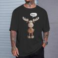 Öhmmm Elk I Deer Reindeer Animal Print Animal Motif T-Shirt Geschenke für Ihn