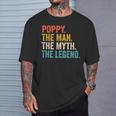 Poppy Der Mann Der Mythos Die Legende -Intage-Vatertag T-Shirt Geschenke für Ihn