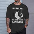 Rabbit Mir Reicht's Ich Geh Zu Meinem Rabbit T-Shirt Geschenke für Ihn
