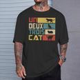 Un Deux Trois Cat French Word Game Cat T-Shirt Geschenke für Ihn