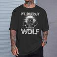 Willenskraft Wie Wolf Motivation Outdoor Survival T-Shirt Geschenke für Ihn