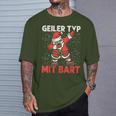 Geiler Typ Mit Beard Christmas Men's Black T-Shirt Geschenke für Ihn