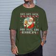 Ho Ho Hol Mir Mal Ein Bier Santa Christmas Black T-Shirt Geschenke für Ihn