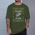 Zander Claus Christmas Jumper For Fishermen Christmas T-Shirt Geschenke für Ihn