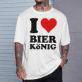 Ich Liebe Bierkönig German T-Shirt Geschenke für Ihn