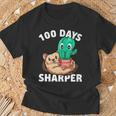 100 Tage Schärfer Kaktus 100 Tage Schärfer 100 Schultag T-Shirt Geschenke für alte Männer