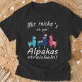 Alpaca And Lamas Mir Reichts Ich Geh Alpacas Strokes T-Shirt Geschenke für alte Männer