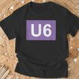 Berlin U-Bahn Line U6 Souvenir T-Shirt Geschenke für alte Männer