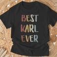 Best Karl Ever Retro Vintage First Name T-Shirt Geschenke für alte Männer