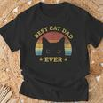 Bester Katzenfater Ever Best Cat Father Idea For Cats D T-Shirt Geschenke für alte Männer