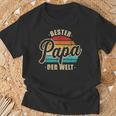 Bester Papa Vater Der Welt Vintage Retro Father's Day S T-Shirt Geschenke für alte Männer