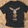 Crazy Elk I Deer Reindeer Fun Animal Motif T-Shirt Geschenke für alte Männer
