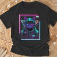 Cyberpunk Cat Kitty Punker Futuristic Cyber Punk T-Shirt Geschenke für alte Männer