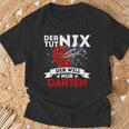 Der Tut Nix Der Will Nur Darten Dart Player T-Shirt Geschenke für alte Männer