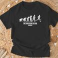 Evolution Marathon Runner T-Shirt Geschenke für alte Männer