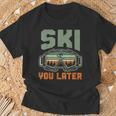 Ski Lifestyle Skiing In Winter Skier T-Shirt Geschenke für alte Männer