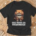 Ganz Dünnes Eis Freundchen Katze T-Shirt Geschenke für alte Männer