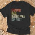 Held Beste Papa Der Welt Help S T-Shirt Geschenke für alte Männer