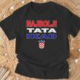 Hrvatska Father Croatia Flag Best Dad Ever Najbolji Tata Ikad T-Shirt Geschenke für alte Männer