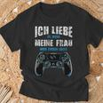 Ich Liebe Es Wenn Meine Frau Mich Zocken Lässt Gamer S T-Shirt Geschenke für alte Männer