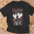 Ich Werde Eine Große Schwester 2024 Cute Penguin Motif T-Shirt Geschenke für alte Männer