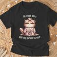 Katze Kein Morgenmensch T-Shirt Geschenke für alte Männer