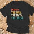 Poppy Der Mann Der Mythos Die Legende -Intage-Vatertag T-Shirt Geschenke für alte Männer