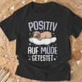 Pug Positiv Auf Müde Testet T-Shirt Geschenke für alte Männer