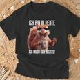 Rentner Eichhörnchen T-Shirt, Lustiges Ich Muss Gar Nichts Motiv Geschenke für alte Männer