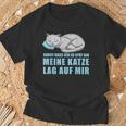 Sorry Dass Ich Zu Spät Bin Meine Katze Lag Auf Mir Cats T-Shirt Geschenke für alte Männer