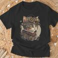 Steampunk Cat Kitten Steam Punk T-Shirt Geschenke für alte Männer