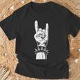 Teufelsgruß French Friesfork Metalhand & Roll Rocker T-Shirt Geschenke für alte Männer