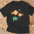 Unterwasserwelt Mit Fischen Und Meerestieren T-Shirt Geschenke für alte Männer