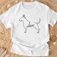 Bull Terrier Dogs Love Love Single Line T-Shirt Geschenke für alte Männer
