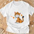 Children's Tiger 4Th Birthday Ich Bin Schon 4 Jahre Alt German Language T-Shirt Geschenke für alte Männer