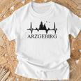 Erzgebirge Heartbeat Forest Motif Arzgebirg Für Erzgebirger T-Shirt Geschenke für alte Männer