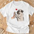 Pug Love Dog Holder Idea T-Shirt Geschenke für alte Männer
