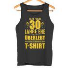 30 Jahreerheiratet Slogan Tank Top