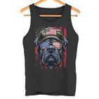 4 Juli Cane Corso Usa Flagge Papaater Amerika Männer Jungen Tank Top