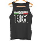 60 Anni Compleanno Nonno Papà Nato1961 Regalo Italiener Tank Top