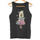 Alice In Wonderland Magical Garden -Intage Book Tank Top