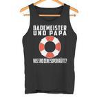 Bademeister Papa Was Sind Deine Superkräfte Schwimmbad Tank Top