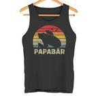 Bär Papaatertag Retro Papa Bär Tank Top