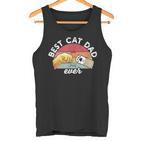 Best Cat Dad Ever Retro Kitten Cat Dad Tank Top