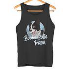 Border Collie Papa Mit Comic Zeichnung Herren Tank Top