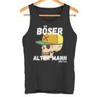 Böser Alter Mann Papa Opa Totenkopf Skullintage Spruch Tank Top