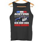 Children's Ich Bin Der Große Bruder Police Siblings Tank Top