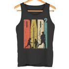 Dad Hoch 2Ater Zwei Papa Mit Son Football Tank Top